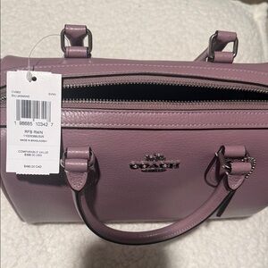 COACH Jasmine/Silver Rowan Leather Bag NWT